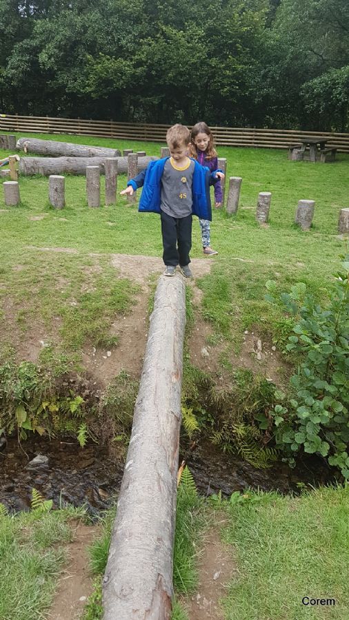 גן משחקים ב הסכר והאגם מלאכותי Lake Vrnwy